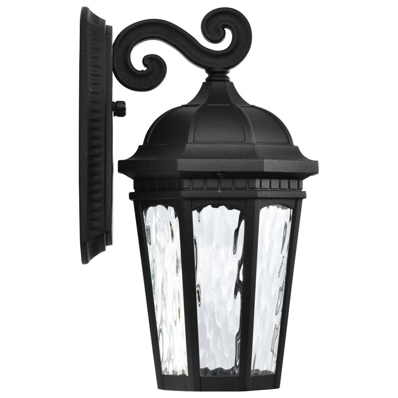Starfish East River - Smart Outdoor Small Wall Fixture - Matte Black with Clear Water Glass Finish