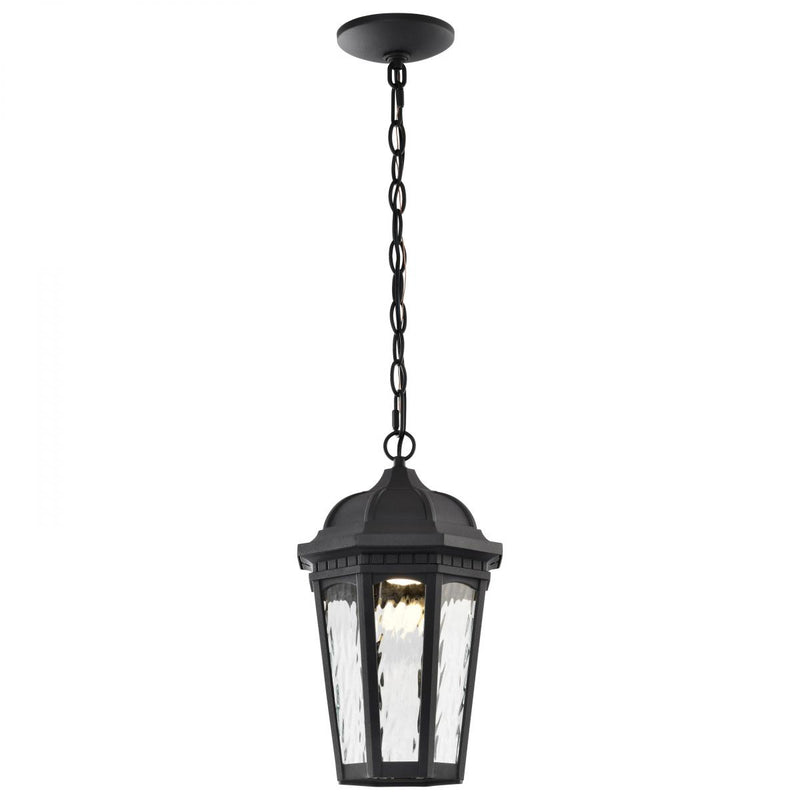 Starfish East River - Smart Outdoor Hanging Lantern - Matte Black with Clear Water Glass Finish