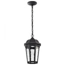 Starfish East River - Smart Outdoor Hanging Lantern - Matte Black with Clear Water Glass Finish