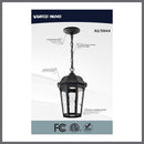 Starfish East River - Smart Outdoor Hanging Lantern - Matte Black with Clear Water Glass Finish