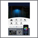 Starfish East River - Smart Outdoor Hanging Lantern - Matte Black with Clear Water Glass Finish