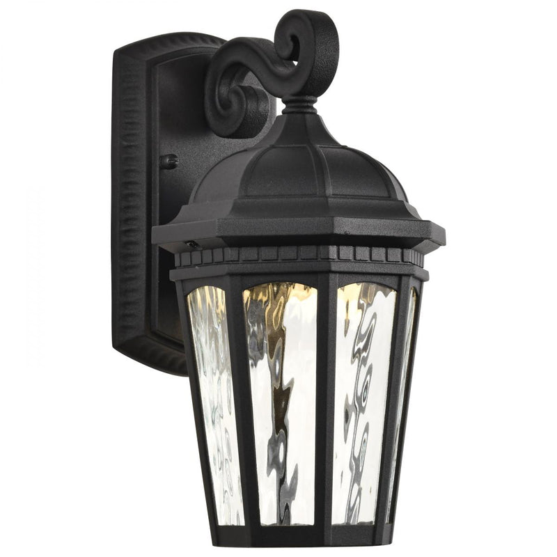 Starfish East River - Smart Outdoor Small Wall Fixture - Matte Black with Clear Water Glass Finish