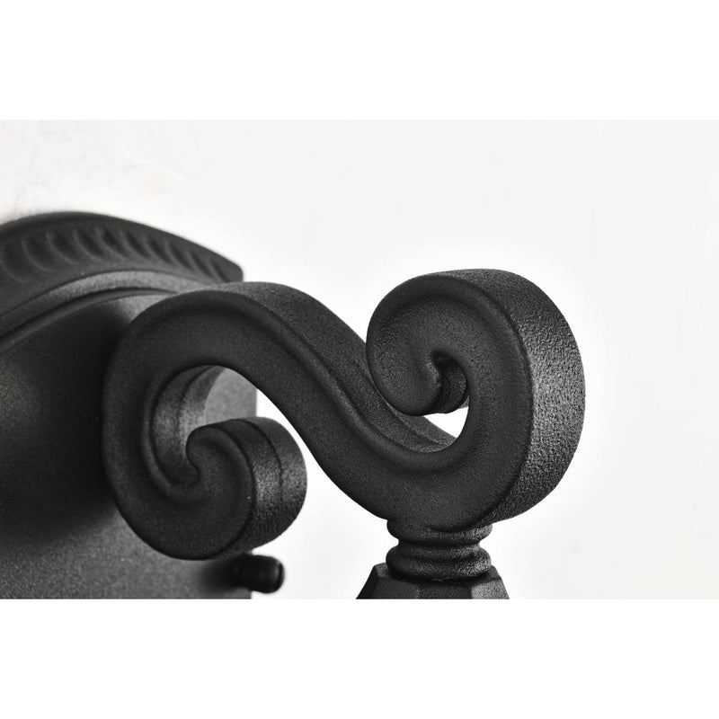 Starfish East River - Smart Outdoor Small Wall Fixture - Matte Black with Clear Water Glass Finish