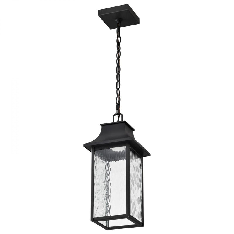 Starfish Austen River - Smart Outdoor Hanging Lantern - Matte Black with Clear Water Glass Finish