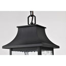 Starfish Austen River - Smart Outdoor Hanging Lantern - Matte Black with Clear Water Glass Finish