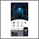 Starfish Austen River - Smart Outdoor Hanging Lantern - Matte Black with Clear Water Glass Finish