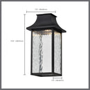 Starfish Austen River - Smart Outdoor Hanging Lantern - Matte Black with Clear Water Glass Finish