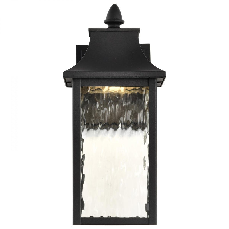 Starfish Austen River - Smart Outdoor Small Wall Fixture - Matte Black with Clear Water Glass Finish
