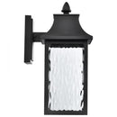 Starfish Austen River - Smart Outdoor Small Wall Fixture - Matte Black with Clear Water Glass Finish