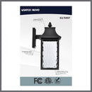 Starfish Austen River - Smart Outdoor Small Wall Fixture - Matte Black with Clear Water Glass Finish