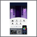 Starfish Austen River - Smart Outdoor Small Wall Fixture - Matte Black with Clear Water Glass Finish