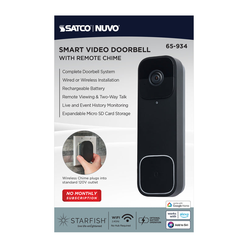 Starfish SMART Wired Doorbell Security Camera