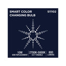 Starfish G25 WiFi Smart LED, 10 Watt, E26 RGBTW Light Bulb
