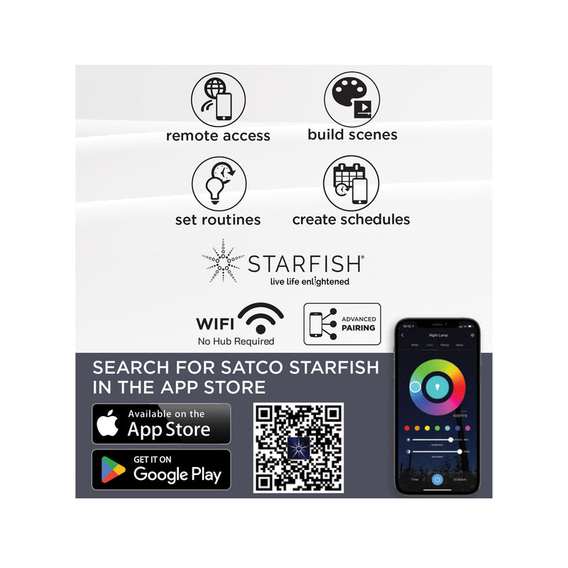 Starfish MR16 WiFi Smart LED, 5.5 Watt, GU10 Base, RGBTW Light Bulb