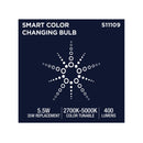 Starfish MR16 WiFi Smart LED, 5.5 Watt, GU10 Base, RGBTW Light Bulb