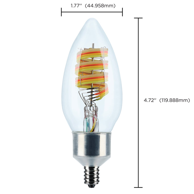 Starfish B11 WiFi Smart LED, 4 Watt, RGB & Tunable White, Candelabra Base Light Bulb