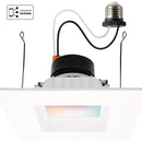 LED Smart Retrofit Downlight - 5/6" Square Stepped Baffle