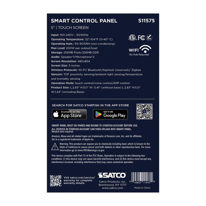 Starfish WiFi 5" In-Wall Control Panel