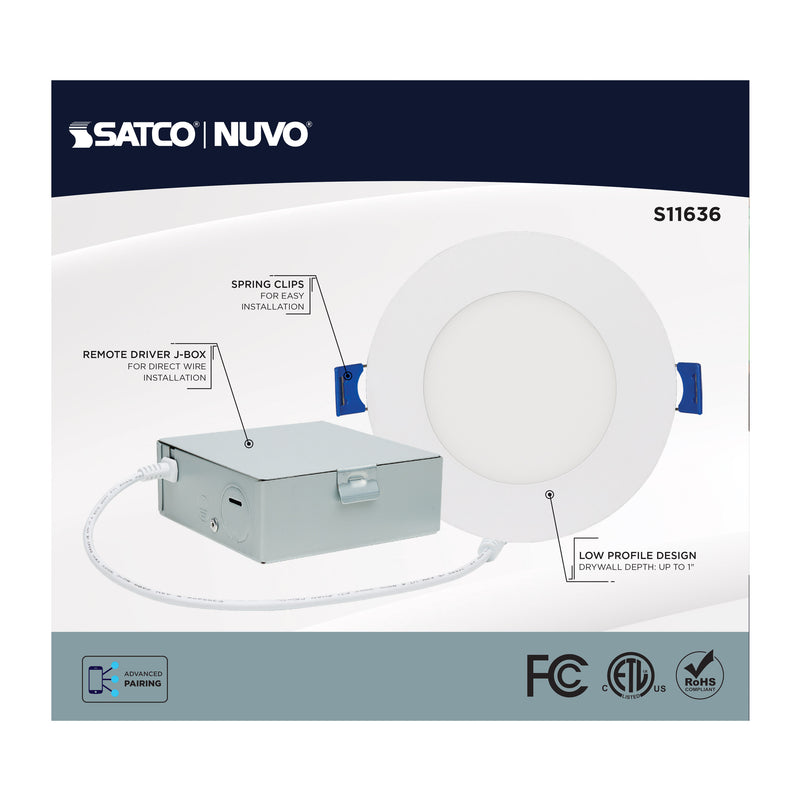 LED Smart Slimfit Downlight - 4" Round Flat Lens