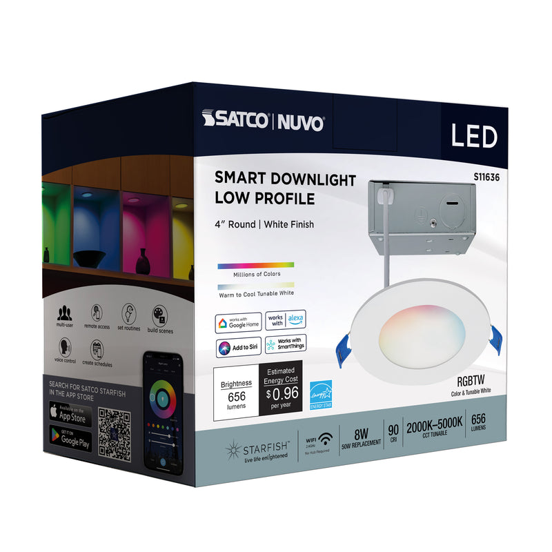 LED Smart Slimfit Downlight - 4" Round Flat Lens