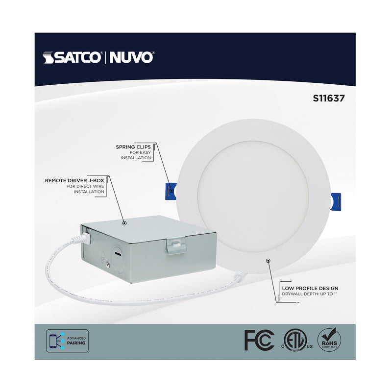 LED Smart Slimfit Downlight - 6" Round Flat Lens