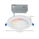 LED Smart Slimfit Downlight - 6" Round Flat Lens