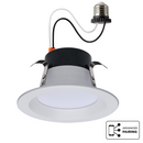 LED Smart Retrofit Downlight - 4" Round Smooth Baffle