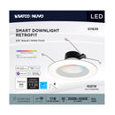 LED Smart Retrofit Downlight - 5/6" Round Smooth Baffle