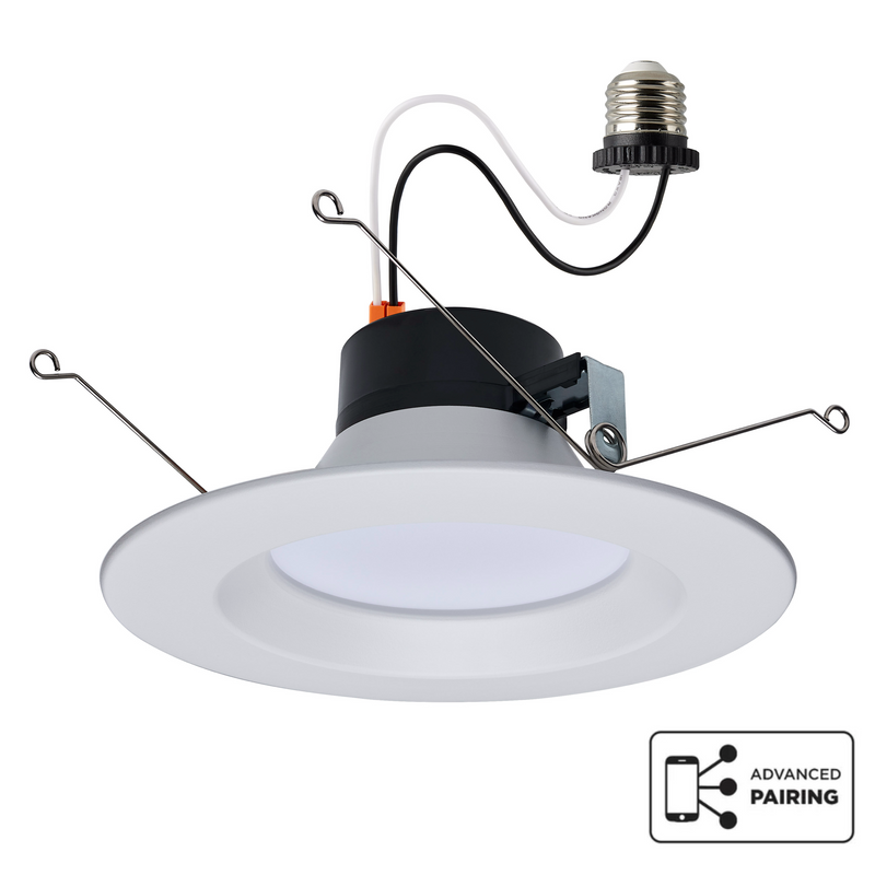 LED Smart Retrofit Downlight - 5/6" Round Smooth Baffle