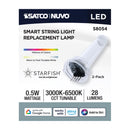 Starfish 4-Pin S14 LED Replacement String Lamp for use with Starfish String Light S11190 & S11191