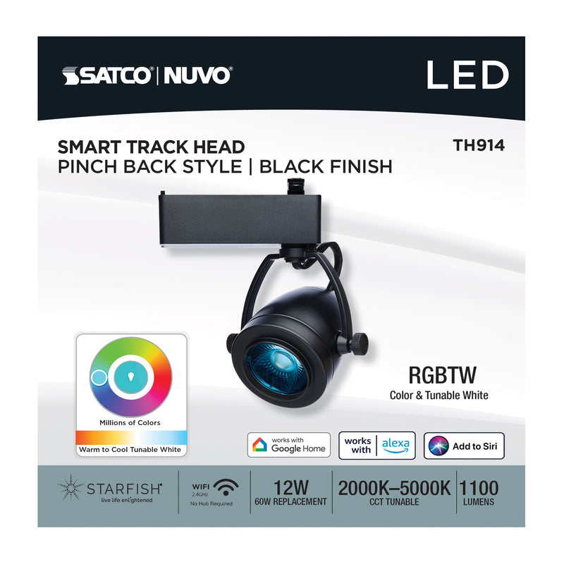 Starfish Track Starfish Enabled 12W LED Pinch Back Track Head