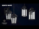 Starfish Austen River - Smart Outdoor Hanging Lantern - Matte Black with Clear Water Glass Finish