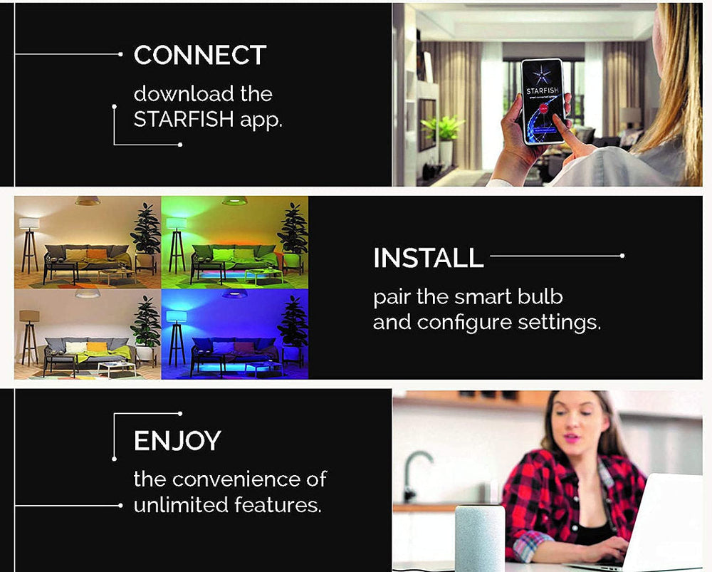 Starfish R20 WiFi Smart LED, 6 Watt, E26 RGBW & Tunable Starfish R20 WiFi Smart LED, 6 Watt, E26 RGBW & Tunable