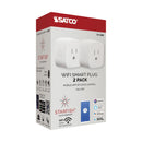 Starfish 10A Mini-Square Wi-Fi On-Off Smart Outlet, 2-Pack