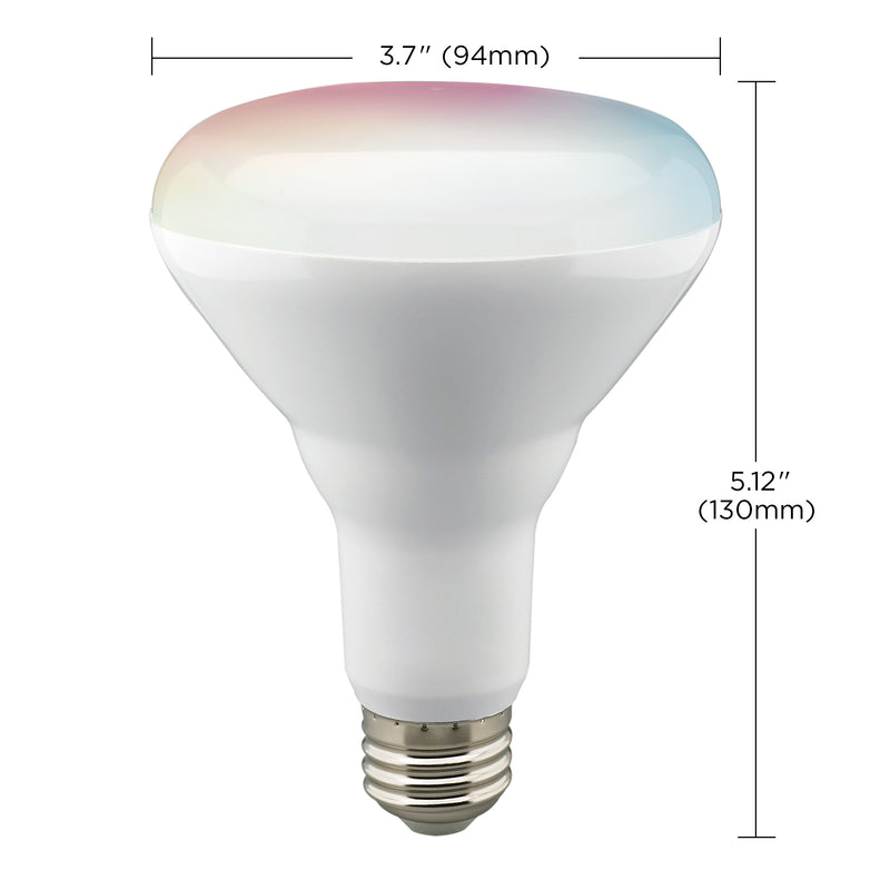 Starfish BR30 WiFi Smart LED, 9.5 Watt, Tunable White Light Bulb - 2-Pack