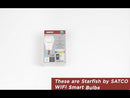 Starfish A19 WiFi Smart LED, 9.5 Watt, RGBW & Tunable White Light Bulb